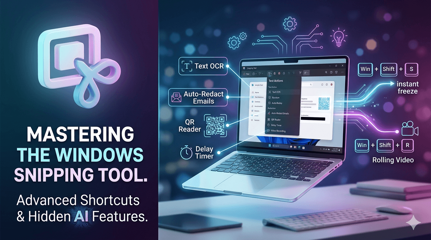 Learn hidden Windows Snipping Tool keyboard shortcuts
